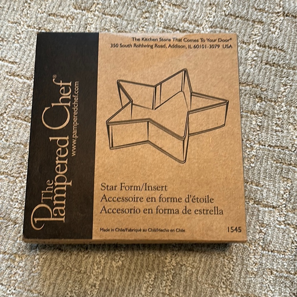 Pampered chef star form/insert #1545